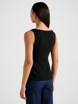 Forever New Phoebe Asymmetric Vest Top, Black - view 2, Black