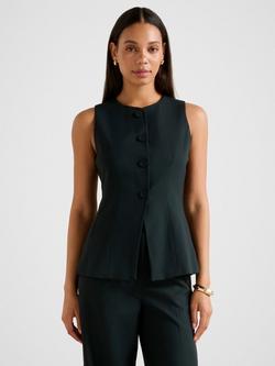 Forever New Hendrix Tailored Waistcoat, Emerald, Emerald