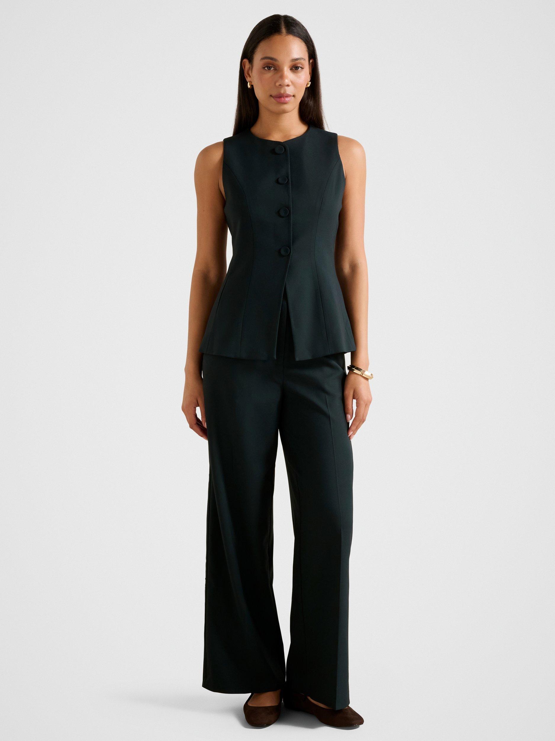 Product image 4 of 4, which shows Forever New Hendrix Tailored Waistcoat, Emerald, 4