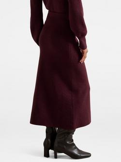 Forever New Petite Layla Knitted Skirt, Mulled Wine - view 2, Mulled Wine