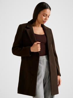 Forever New Cassie Single Breasted Coatigan, Chocolate, Chocolate