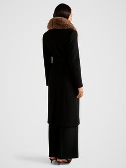 Forever New Chelsea Collar Double Breasted Coat, Black/Camel - view 2, Black/Camel