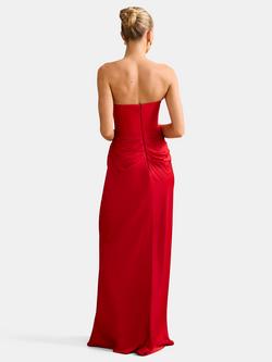Forever New Isra Drape Strapless Maxi Dress - view 2, Red