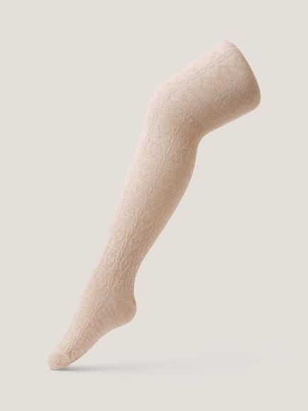 Monsoon Kids' Cable Heart Tights, Pink