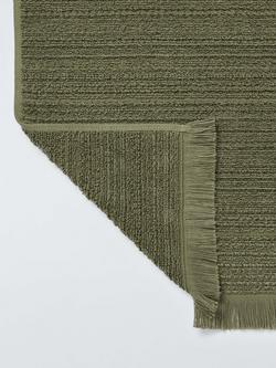 John Lewis Textured Fringed Towels - view 2, Avocado