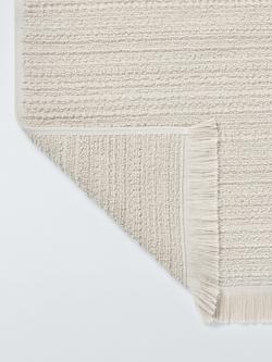 John Lewis Textured Fringed Towels - view 2, Natural