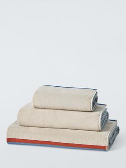 John Lewis Block Stripe Towels, Blue