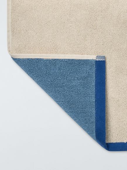 John Lewis Block Stripe Towels - view 2, Blue