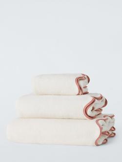 John Lewis Scallop Edge Towels, Deep Plaster