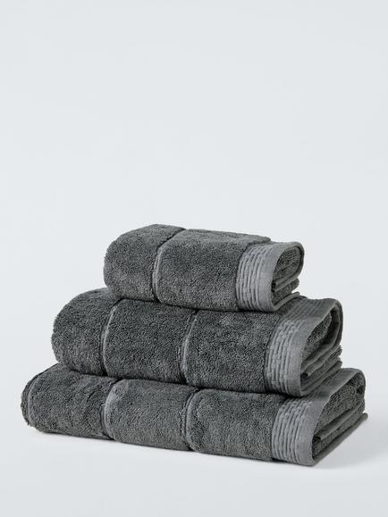 John Lewis Grand Hotel Towels, Dark Steel