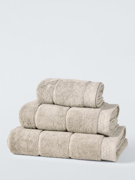 John Lewis Grand Hotel Towels, Pale Mole