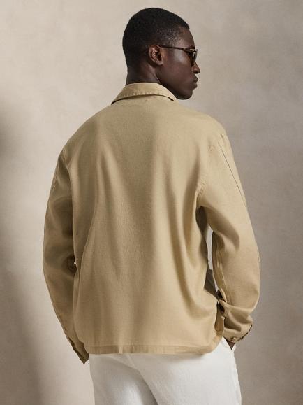 Ralph Lauren Woven Linen Rich Sport Overshirt, Coastal Beige - view 2, Coastal Beige