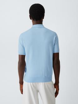 Ralph Lauren Cotton Short Sleeve Knit Jumper, Office Blue - view 2, Office Blue