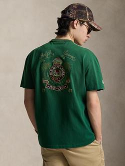 Ralph Lauren Classic Fit Crew Neck Embroidered T-Shirt, New Forest - view 2, New Forest