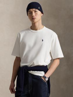 Ralph Lauren Knit Cotton T-Shirt, White, White