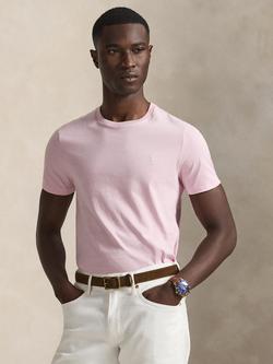 Polo Ralph Lauren Cotton Custom Slim Fit Short Sleeve T-Shirt, Garden Pink