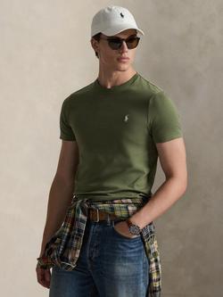 Polo Ralph Lauren Cotton Custom Slim Fit Short Sleeve T-Shirt, Garden Trail