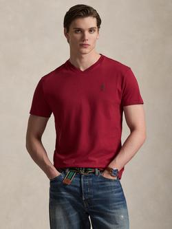 Polo Ralph Lauren Cotton Classic Fit Short Sleeve T-Shirt, Heritage Red, Heritage Red