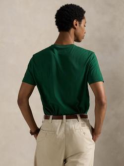 Polo Ralph Lauren Cotton Custom Slim Fit Short Sleeve T-Shirt, New Forest - view 2, New Forest