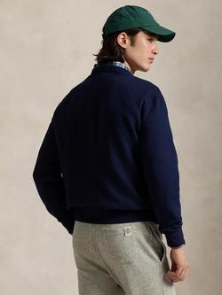 Ralph Lauren Polo Pony Cotton Blend Sweatshirt, Cruise Navy - view 2, Cruise Navy