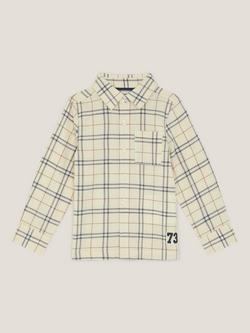 Monsoon Kids' Check Long Sleeve Shirt, Stone/Multi, Stone/Multi