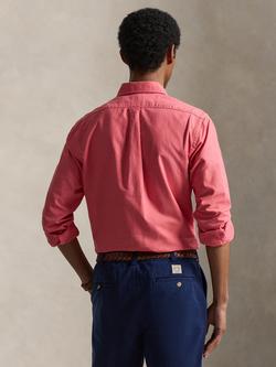 Polo Ralph Lauren Cotton Custom Slim Fit Oxford Shirt, Pale Red - view 2, Pale Red