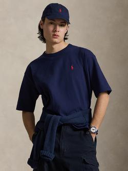 Polo Ralph Lauren Cotton Regular Fit Short Sleeve Knit T-Shirt, Newport Navy, Newport Navy