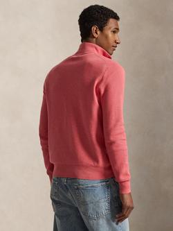 Polo Ralph Lauren Combed Cotton Lightweight Mesh Jumper - view 2, Cherry Pink Heather