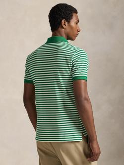 Ralph Lauren Cotton Stripe Short Sleeve Polo Shirt - view 2, Billiard/White