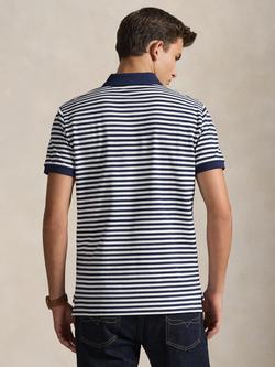 Ralph Lauren Cotton Stripe Short Sleeve Polo Shirt - view 2, Newport Navy/White