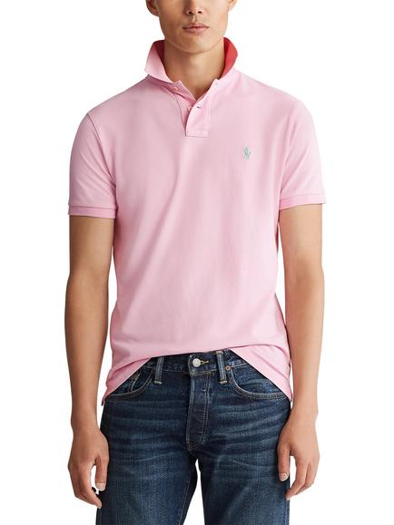 Polo Ralph Lauren Cotton Custom Slim Fit Short Sleeve Polo Shirt, Garden Pink