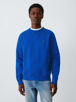 Ralph Lauren Cotton Rich Long Sleeve Sweatshirt, Pacific Royal, Pacific Royal/C6133