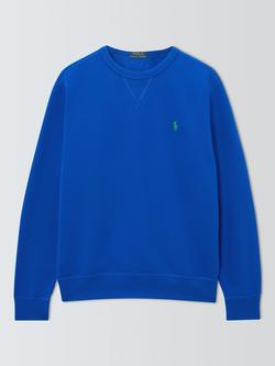 Ralph Lauren Cotton Rich Long Sleeve Sweatshirt, Pacific Royal, Pacific Royal/C6133