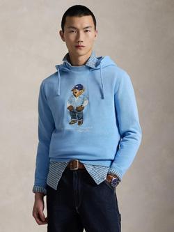 Polo Ralph Lauren Cotton Blend Polo Bear Hoodie, Chmb Bl-denim Bear, Chmb Bl-denim Bear