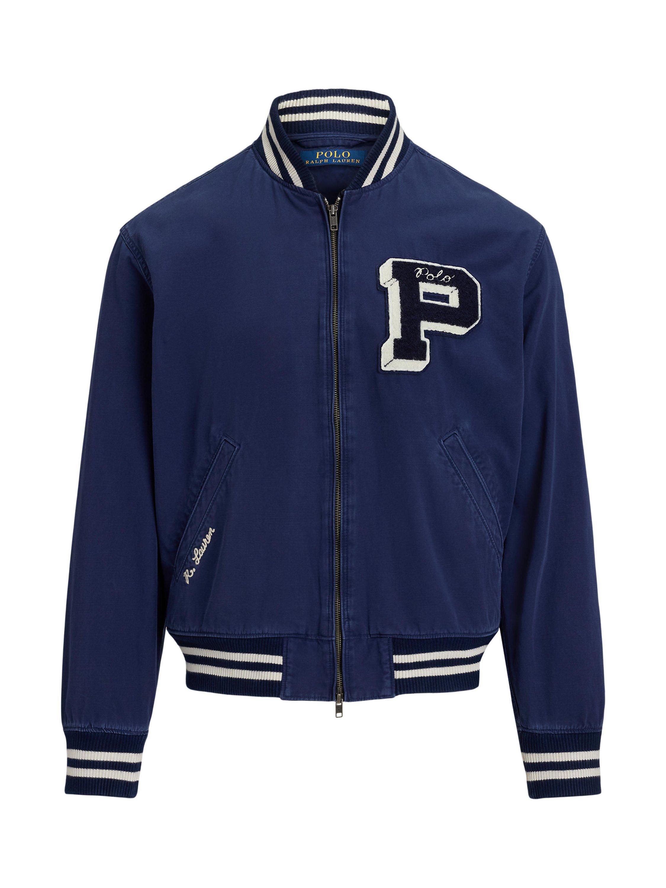 Ralph Lauren Embroidered Canvas Track Jacket, Newport Navy