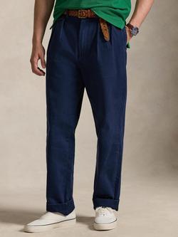 Ralph Lauren Whitman Pleated Chinos, Washed Newport Navy, Washed Newport Navy