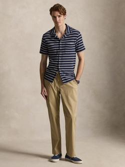 Polo Ralph Lauren Woven Cotton Blend Trousers, Beige/Khaki, Beige/Khaki