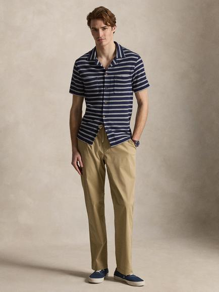 Polo Ralph Lauren Woven Cotton Blend Trousers, Beige/Khaki, Beige/Khaki