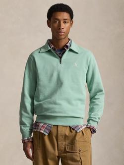 Polo Ralph Lauren Cotton Half-Zip Sweatshirt, Celadon, Celadon