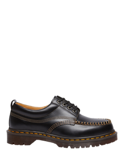 Dr. Martens Lowell Leather Boat Shoes, Black Analine, Black Analine