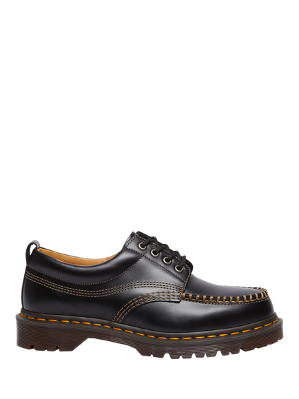 Dr. Martens Lowell Leather Boat Shoes, Black Analine, Black Analine
