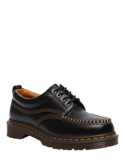 Dr. Martens Lowell Leather Boat Shoes, Black Analine - view 2, Black Analine