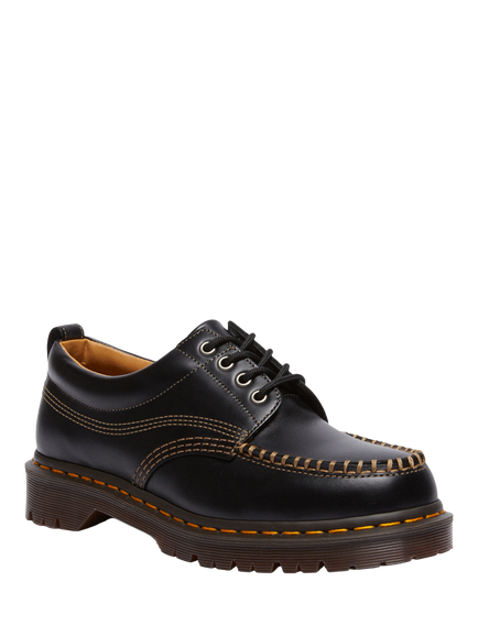 Dr. Martens Lowell Leather Boat Shoes, Black Analine - view 2, Black Analine