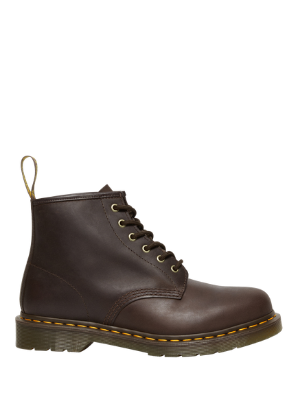 Dr. Martens 101 Crazy Horse Leather Ankle Boots, Dark Brown, Dark Brown