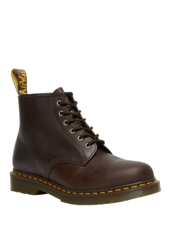Dr. Martens 101 Crazy Horse Leather Ankle Boots, Dark Brown - view 2, Dark Brown