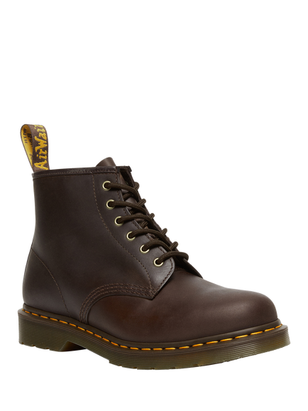 Dr. Martens 101 Crazy Horse Leather Ankle Boots, Dark Brown - view 2, Dark Brown