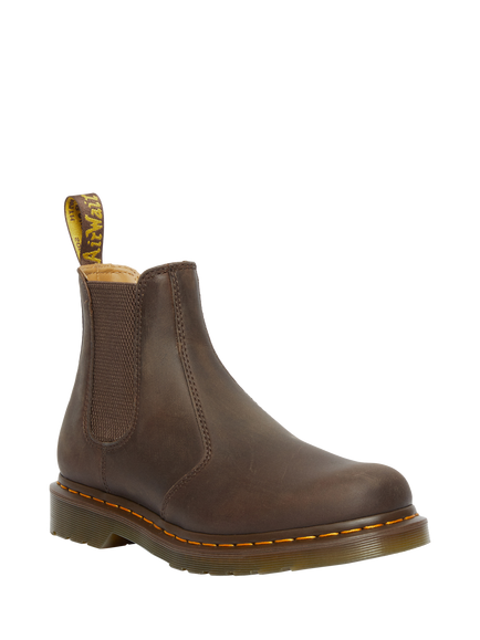 Dr. Martens 2976 Crazy Horse Leather Chelsea Boots, Dark Brown - view 2, Dark Brown