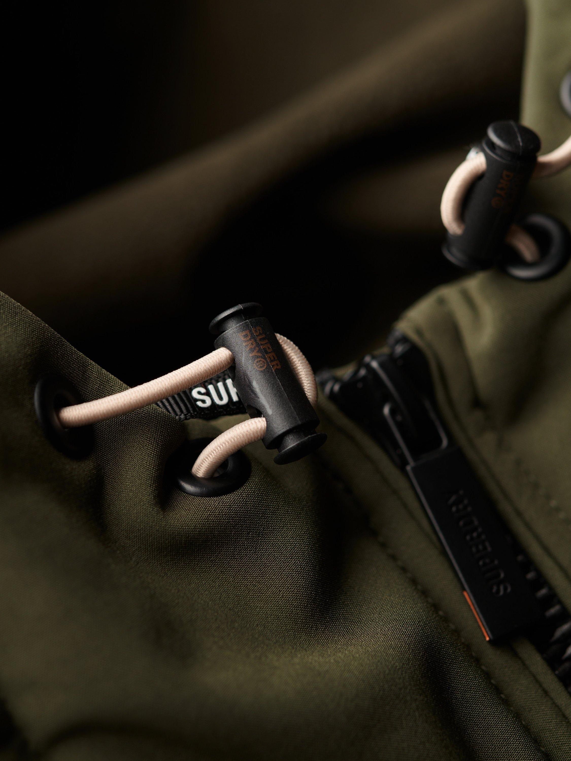 Product image 5 of 6, which shows Superdry Hooded Soft Shell Trekker Jacket, Army Khaki, XL