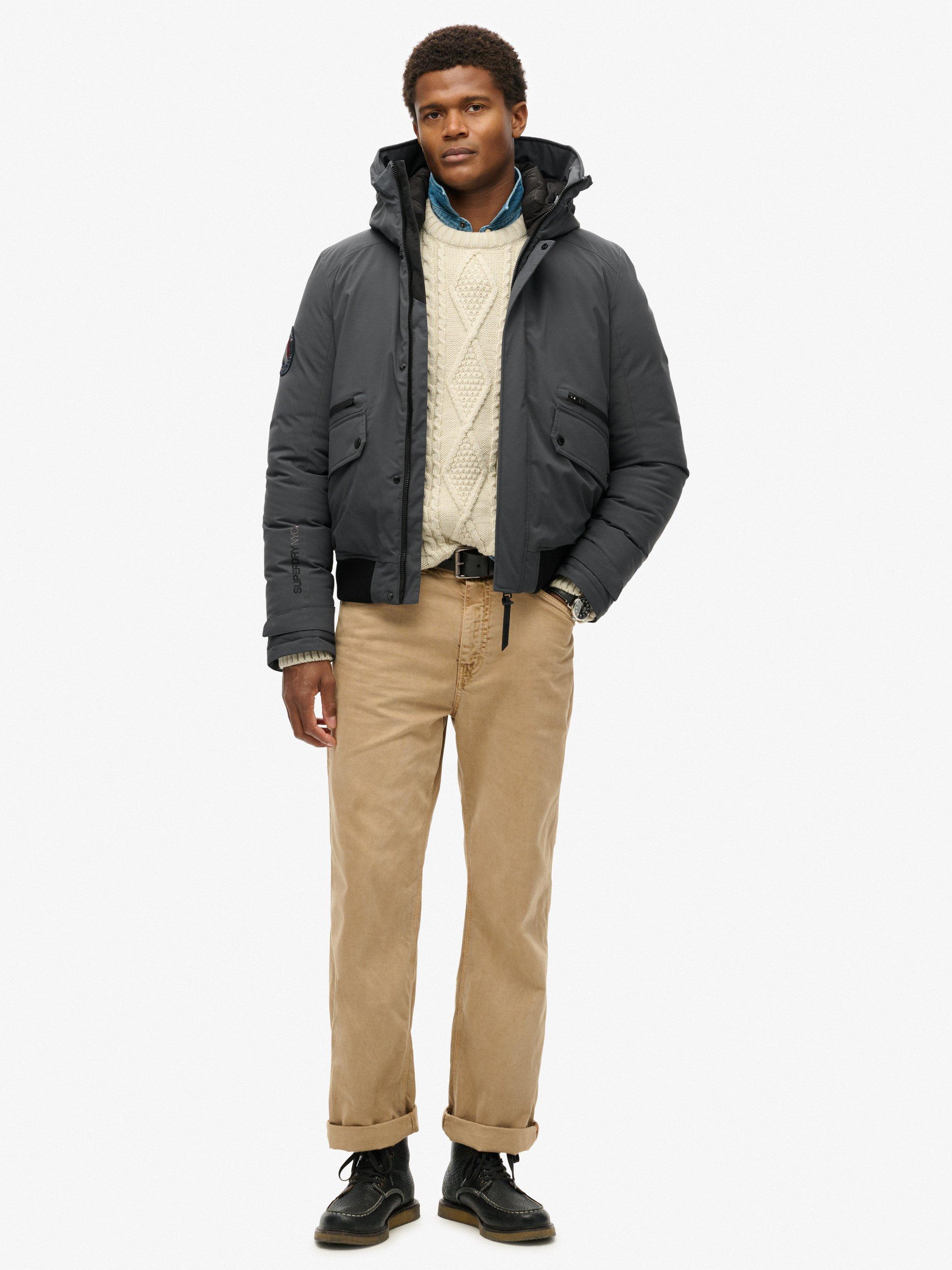 Product image 4 of 5, which shows Superdry City Padded Hooded Bomber Jacket, Ebony, XXXL