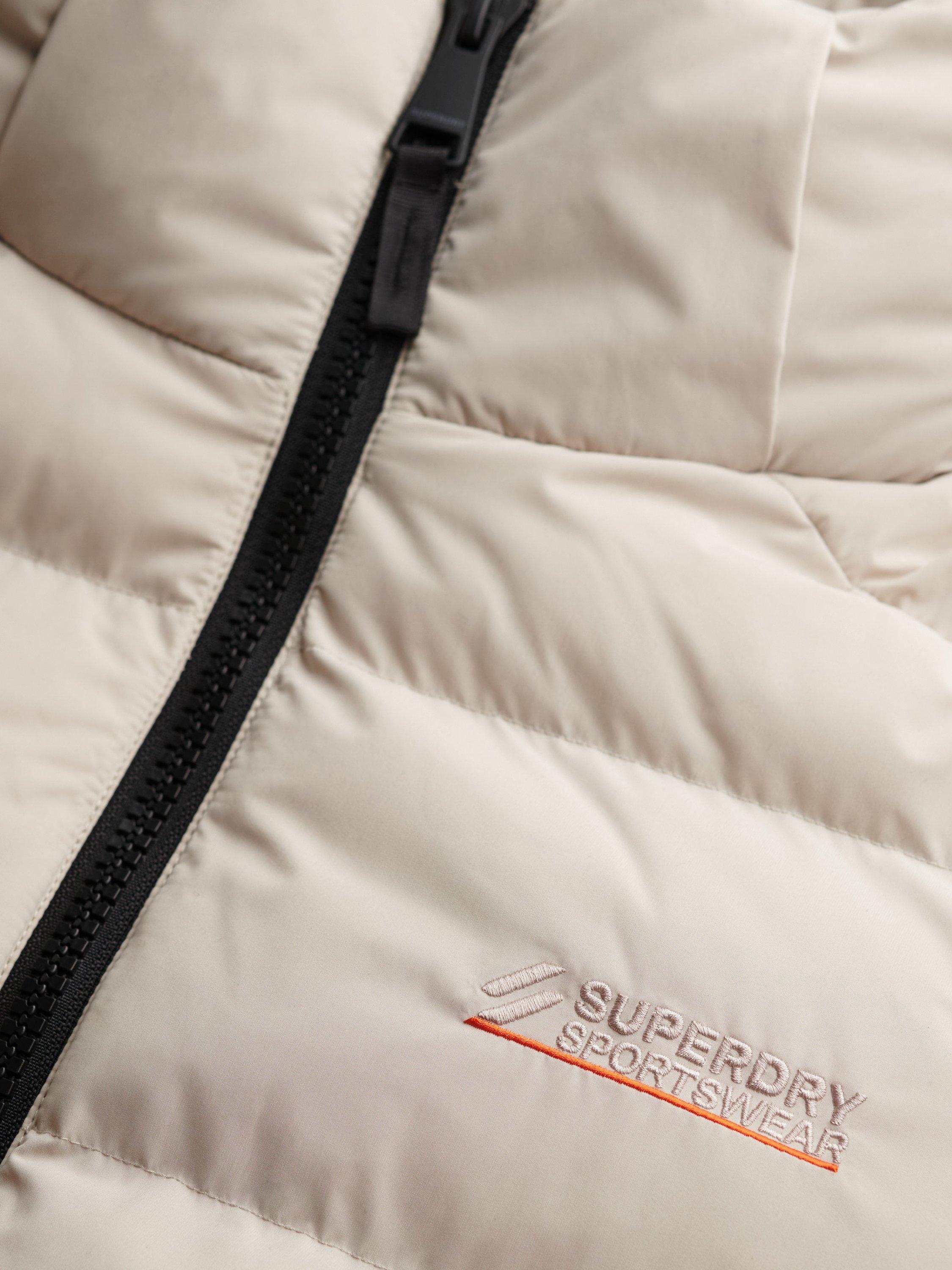 Product image 7 of 7, which shows Superdry Hooded Microfibre Sport Puffer Jacket, Chateau Gray, S